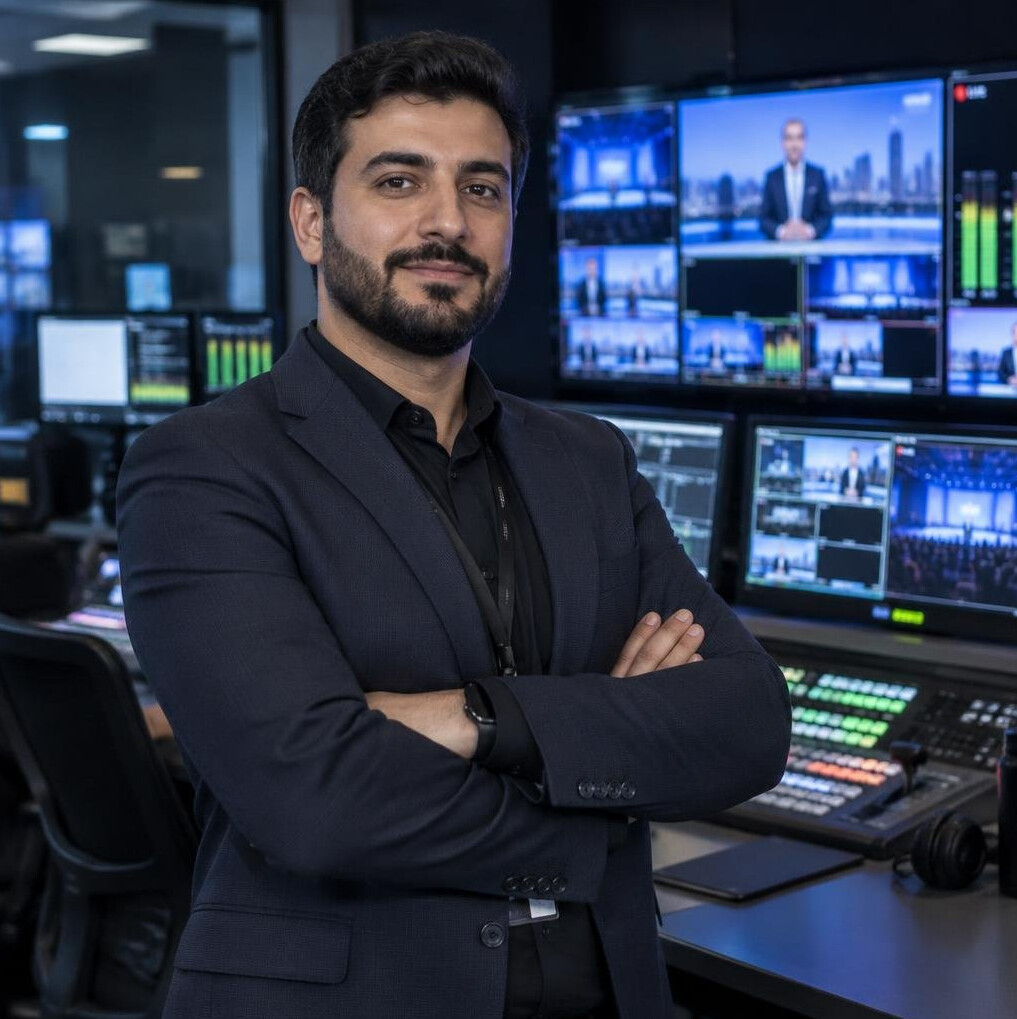 Course graduate working as a live broadcast technical director